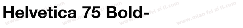 Helvetica 75 Bold字体转换